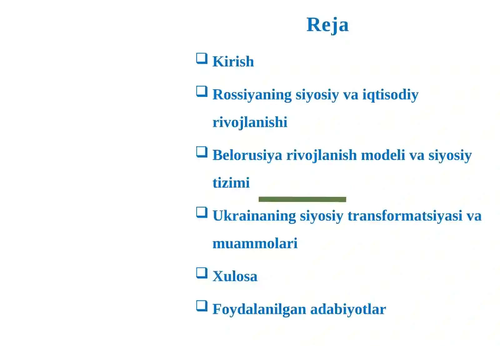 XX asr oxiri – XXI asr boshlarida Rossiya, Belarus va Ukraina 2