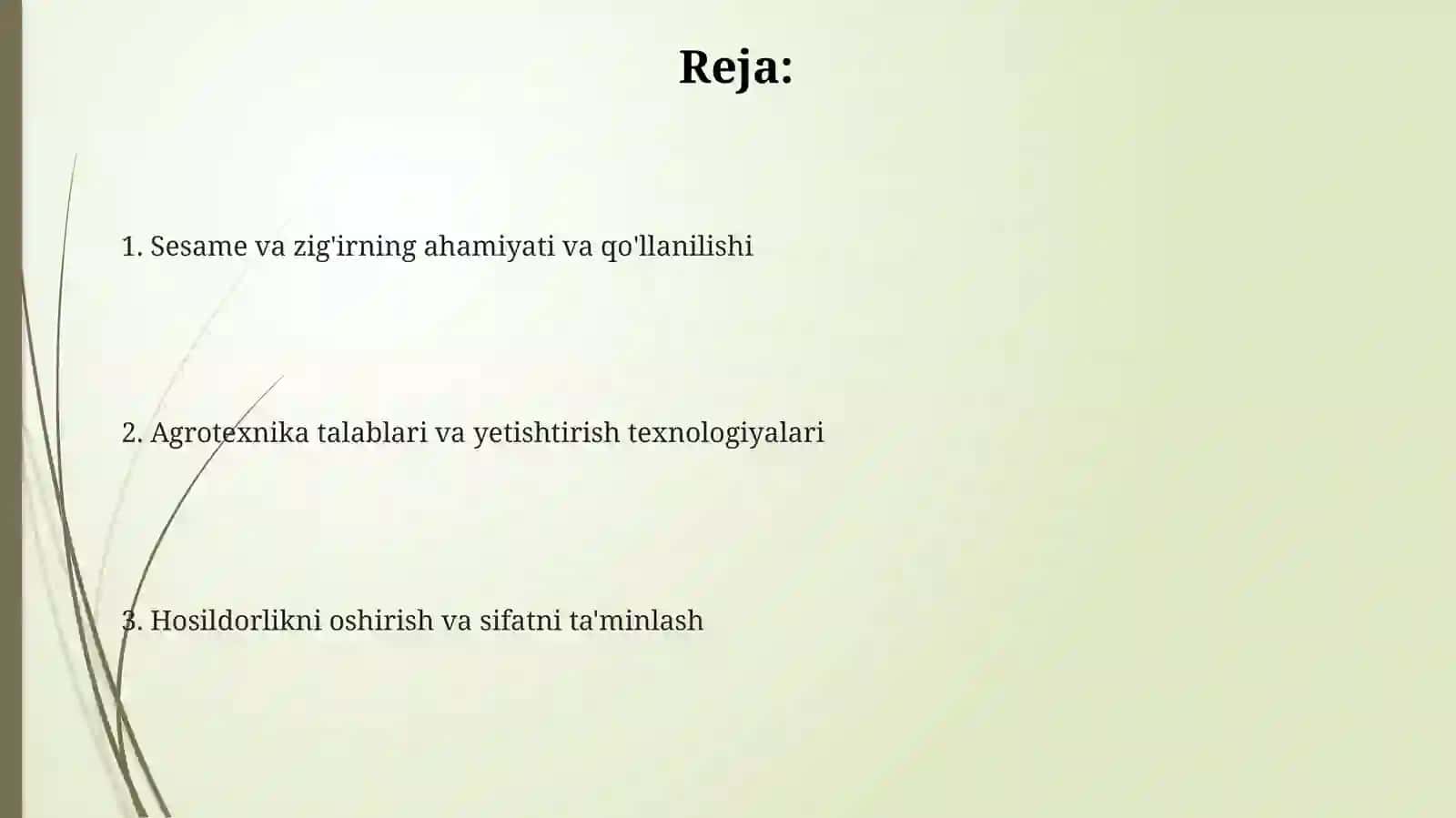 Sesame va zig'irning ahamiyati va iqtisodiy roli 2