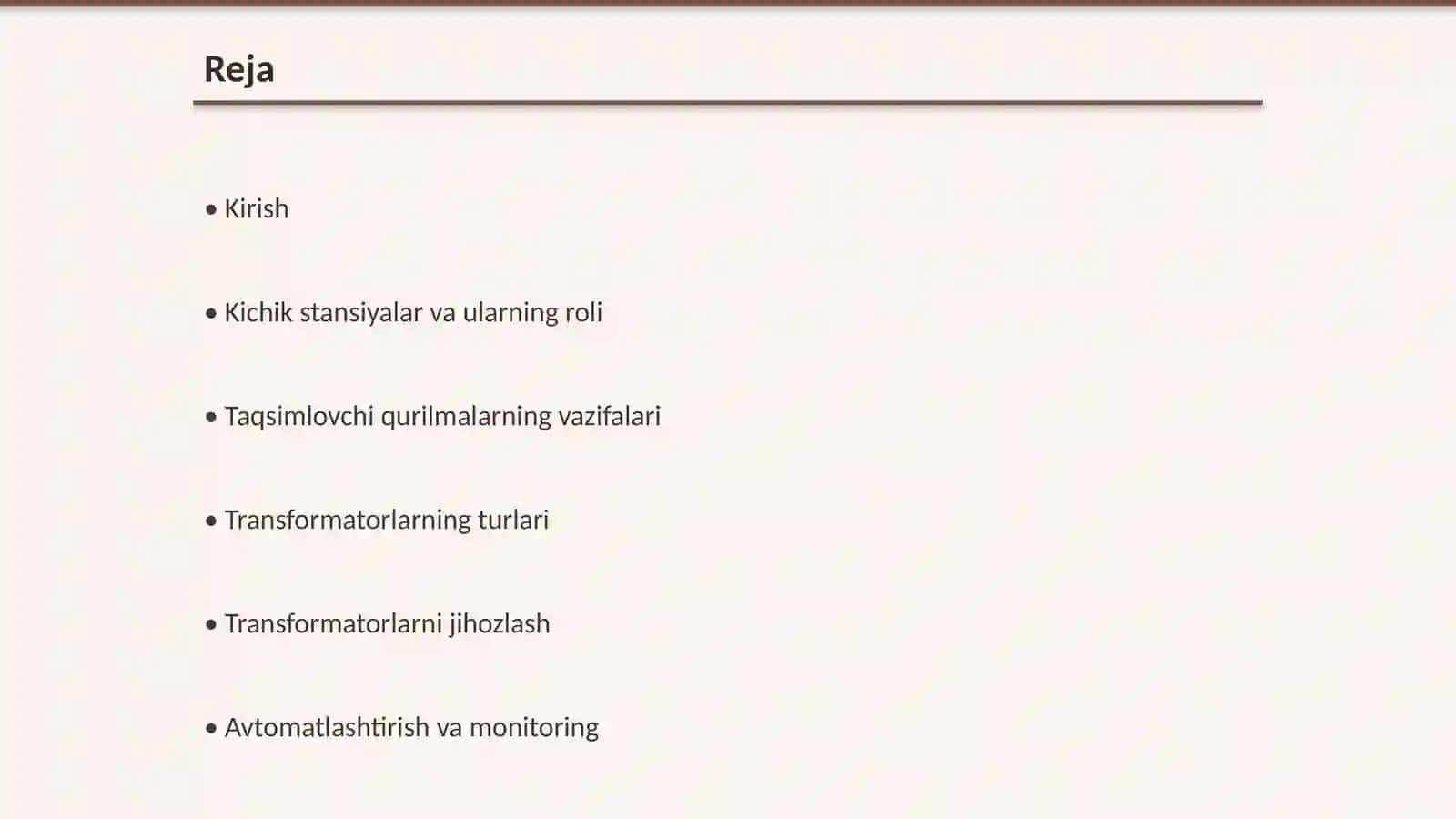 Kichik stansiyalarda taqsimlovchi qurilmalar va transformatorlarni jihozlash 2