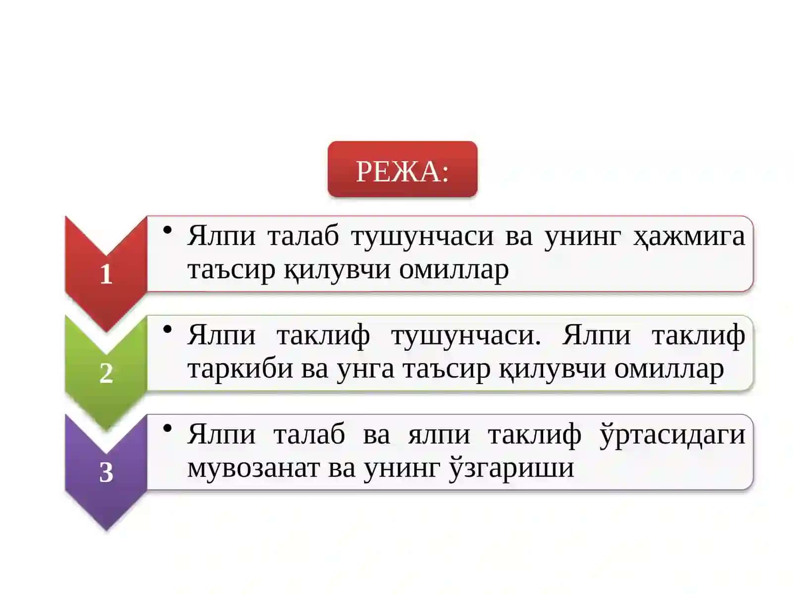 ЯЛПИ ТАЛАБ ВА ЯЛПИ ТАКЛИФ МУВОЗАНАТИ 2
