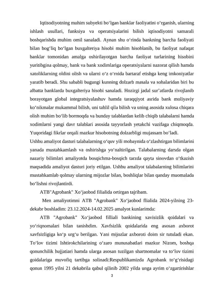 “Agrobank” ATB Bank Faoliyati HISOBOT 2