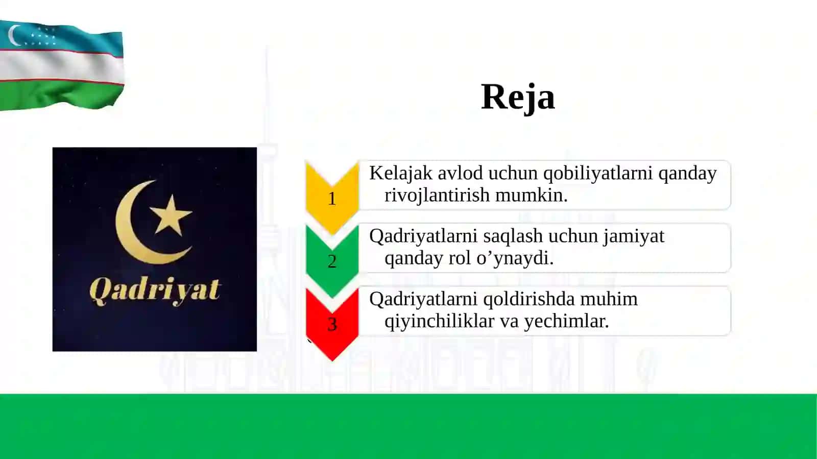 KELAJAK AVLOD UCHUN QANDAY QADRIYAT QOLDIRISH 2