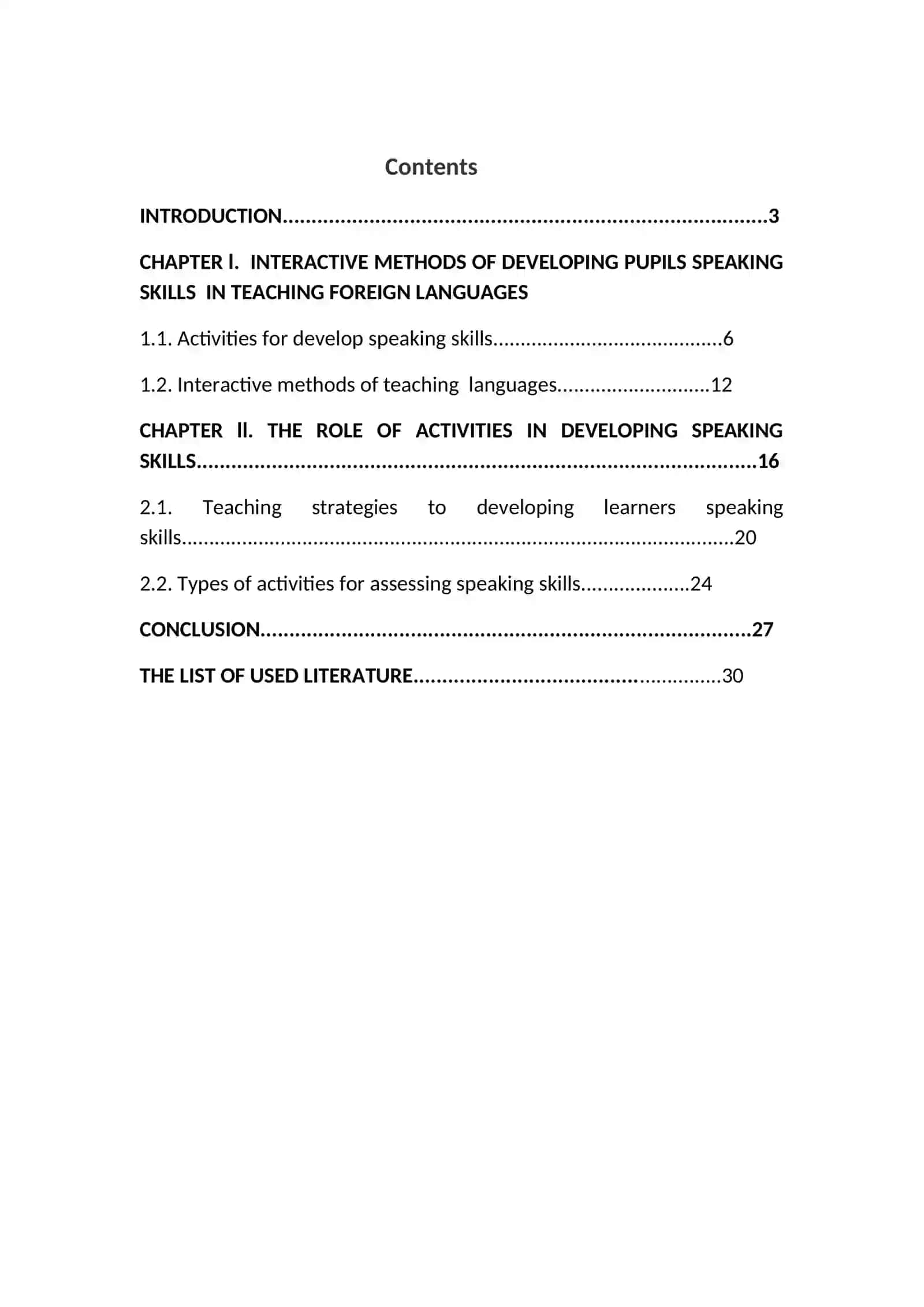 Course Work on Interactive Methods of Developing Pupils Speaking Skills 2