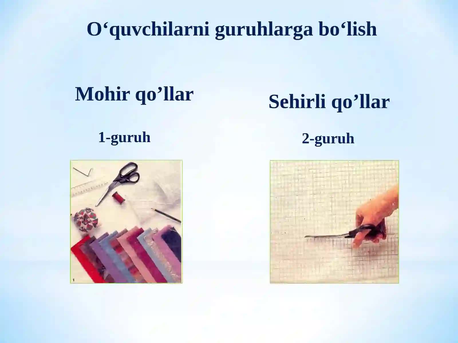 6-sinf Texnologiya fanidan Beldan kiyiladigan kiyim turlari. Yubkalar. O'lchov olish mavzuda dars ishlanma 2