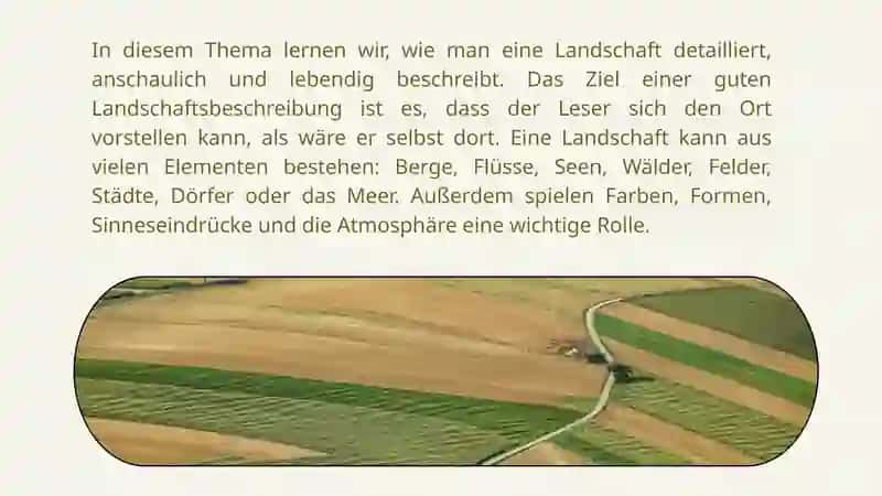 Eine Landschaft beschreiben 2