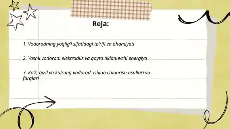 Vodorod kelajak yoqilg’isi 2