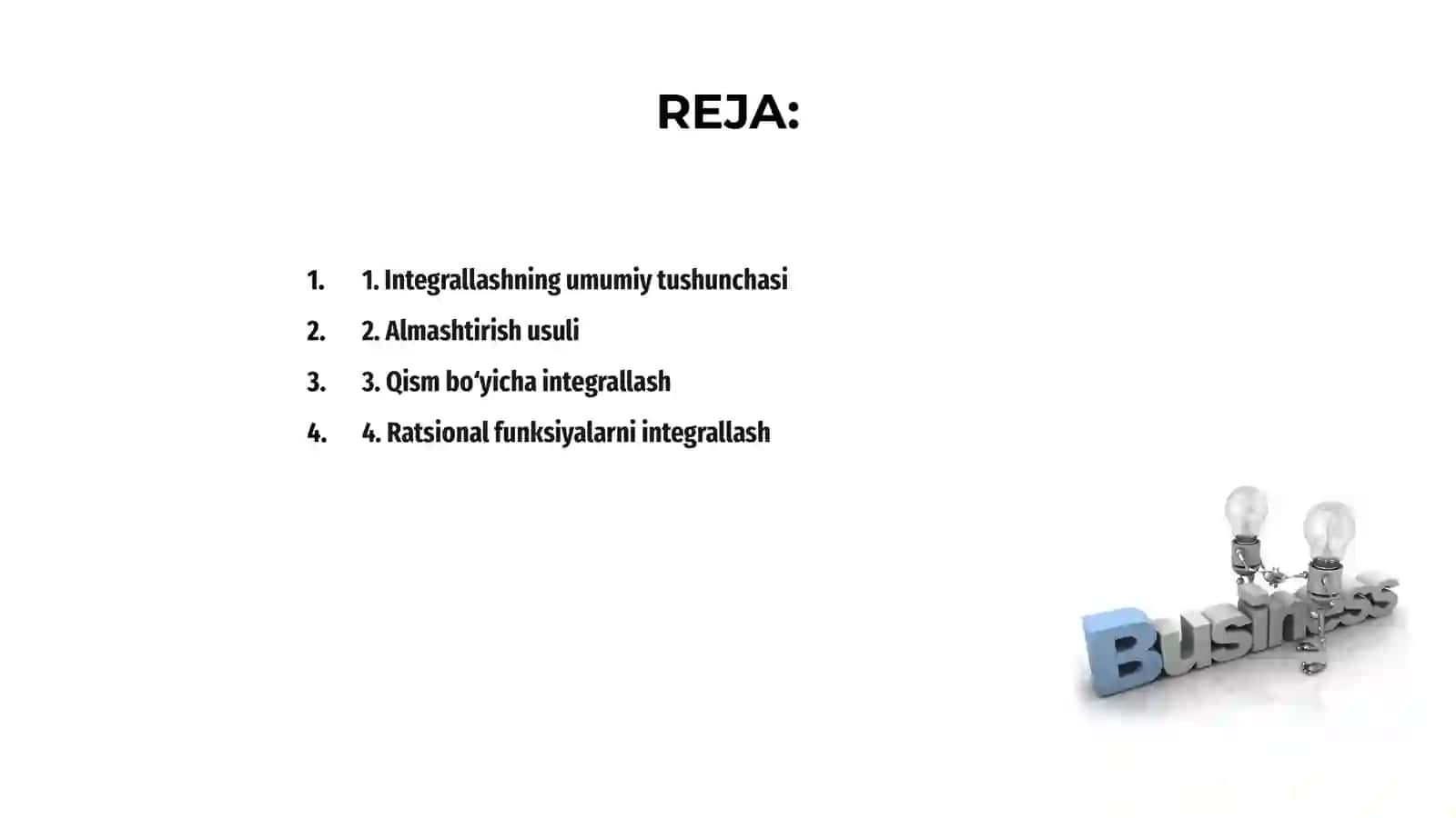 Integrallashning asosiy usullari 2