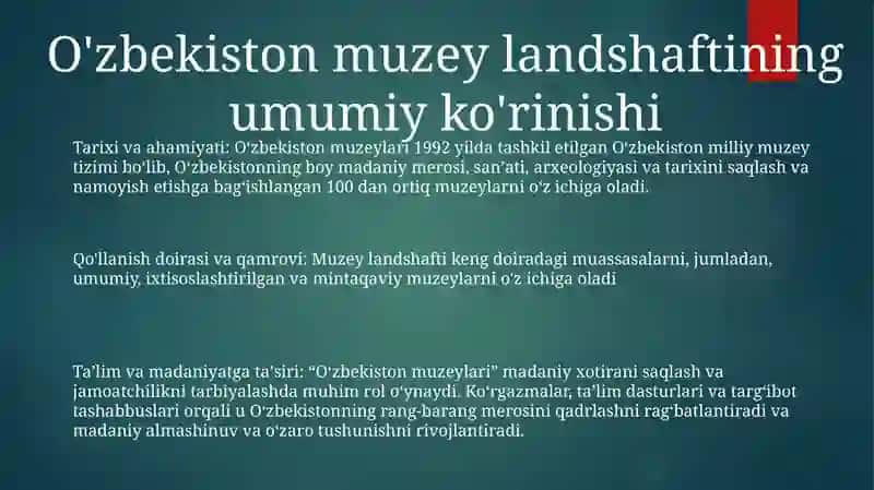 O'Zbekiston Muzeylari 2