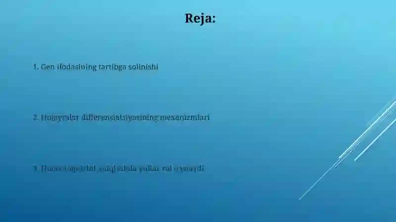 Genlar TaʼSirining Boshqarilishi, Hujayra Differensirovkasi 2