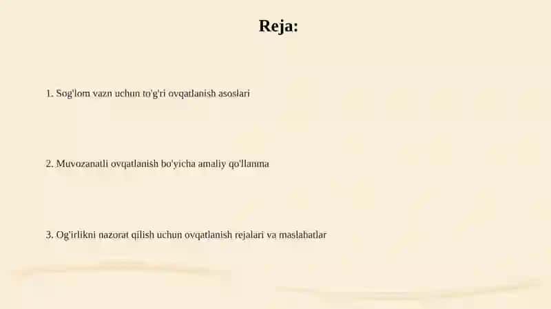 Sog'lom vazn uchun to'g'ri ovqatlanish asoslari 2