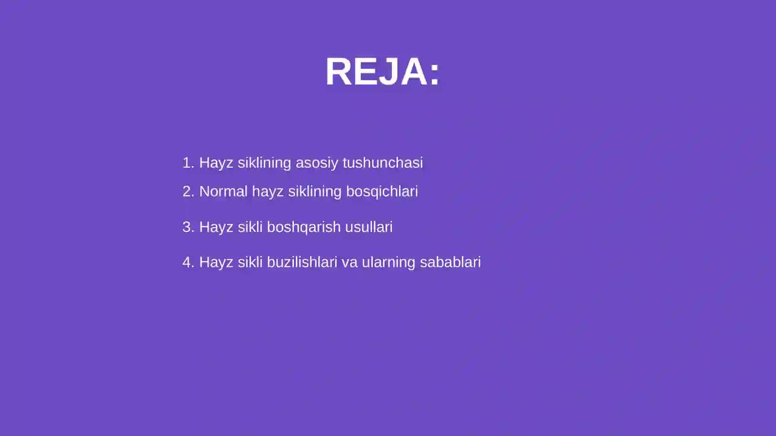 Hayz sikli va uni boshqarilishi 2