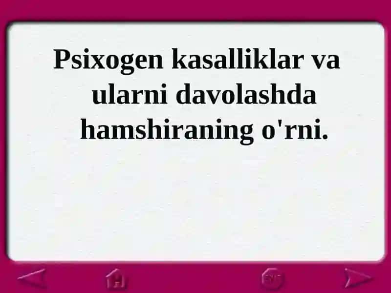 Xusanova Shaxnozaxonning Tibbiy psixologya 2
