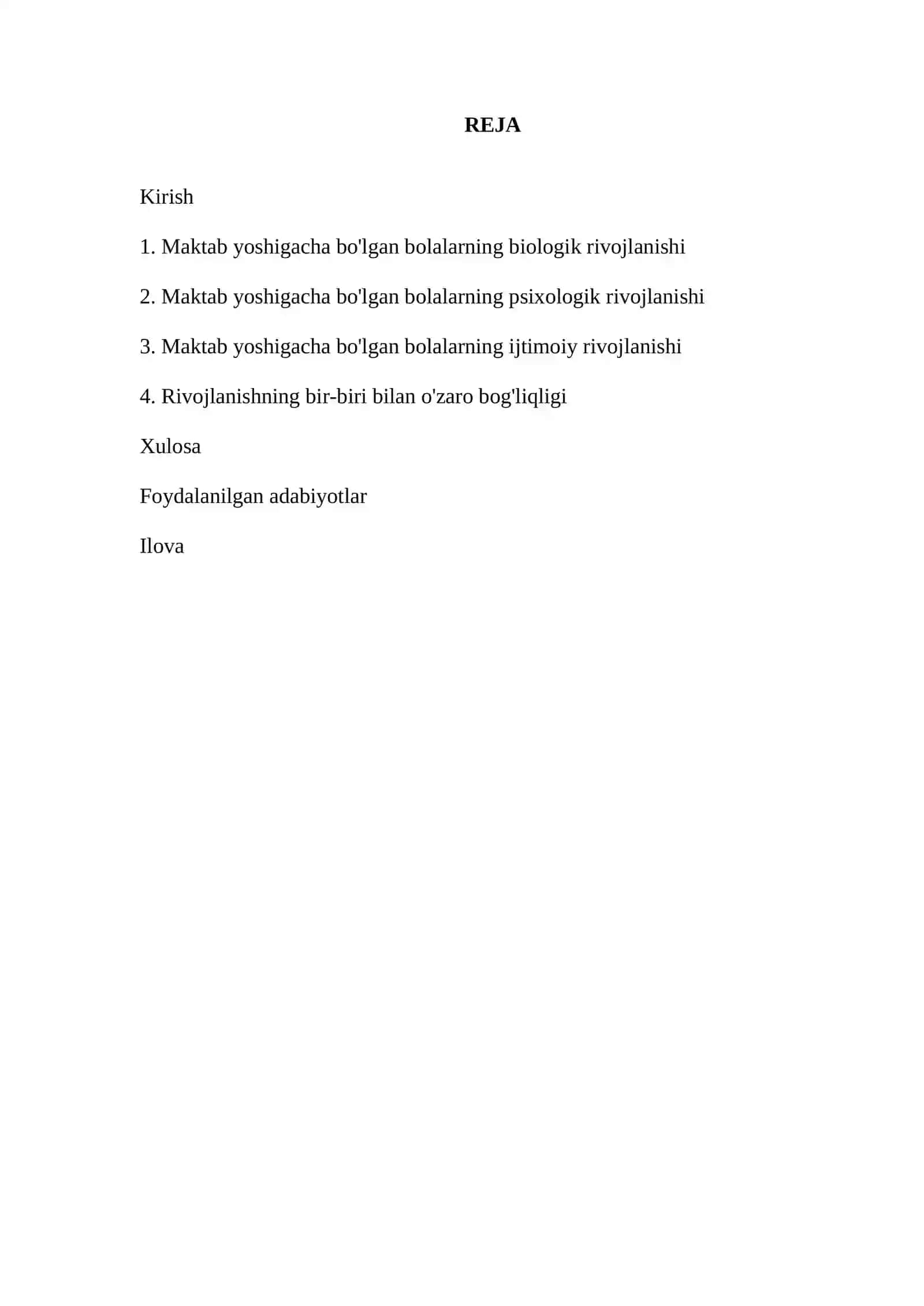 Maktab yoshigacha bo'lgan bolalarning biologik, psixologik va ijtimoiy rivojlanishi 2