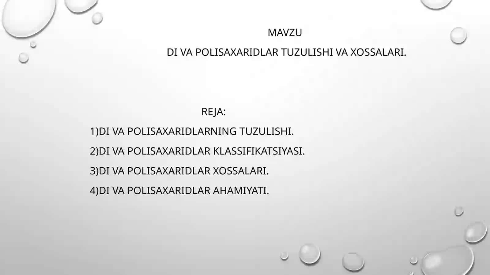 Toshkent Tibbiyot Akademiyasining 1-bosqich talabasi Muzaffarov Asliddining Tibbiy kimyo fanidan tayyorlagan taqdimnomasi 2