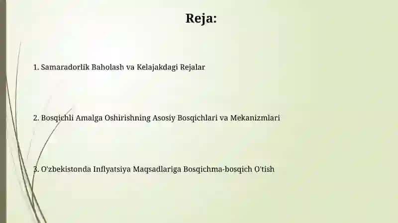 O'zbekistonda Inflyatsiya Maqsadlariga Bosqichma-bosqich O'tish 2
