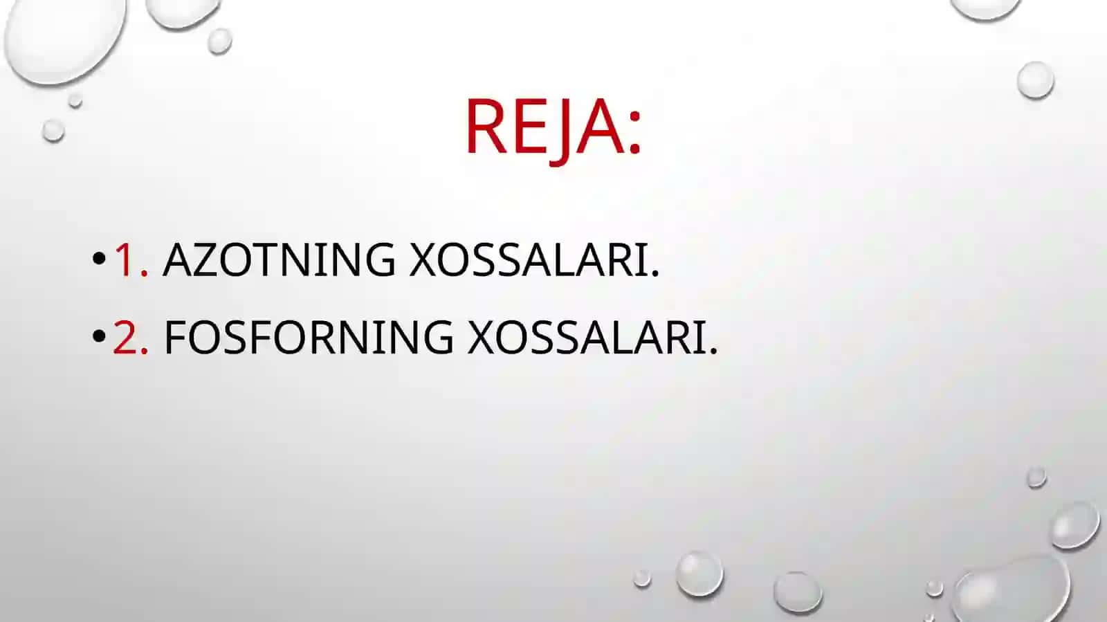 Azot va Fosforning Xossalari 2