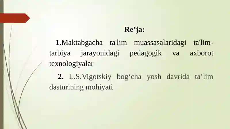Maktabgacha yosh davrida o‘quv faoliyati 2