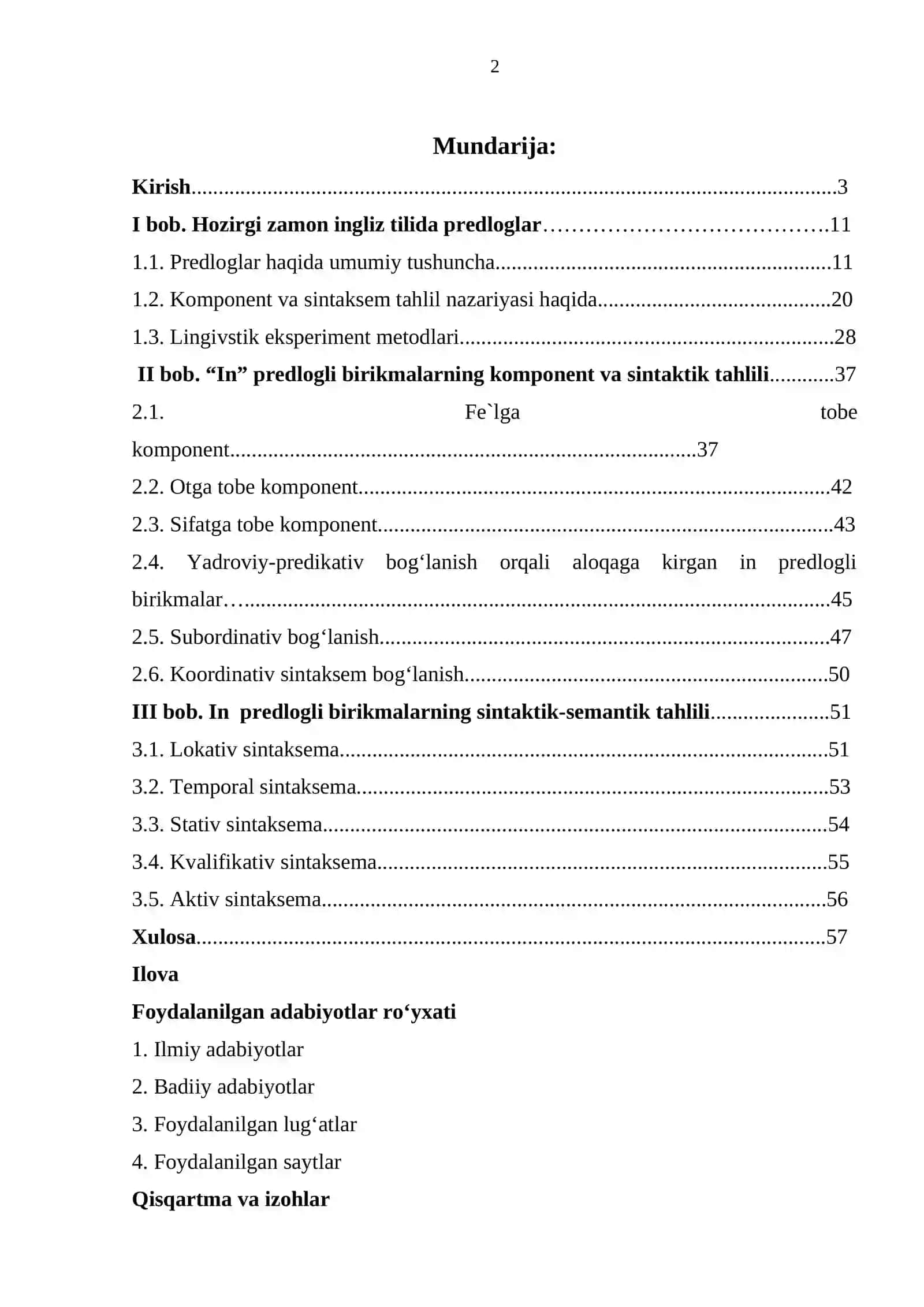 Hozirgi zamon ingliz tilida “in”predlogining sintaktik-semantik tahlili 2