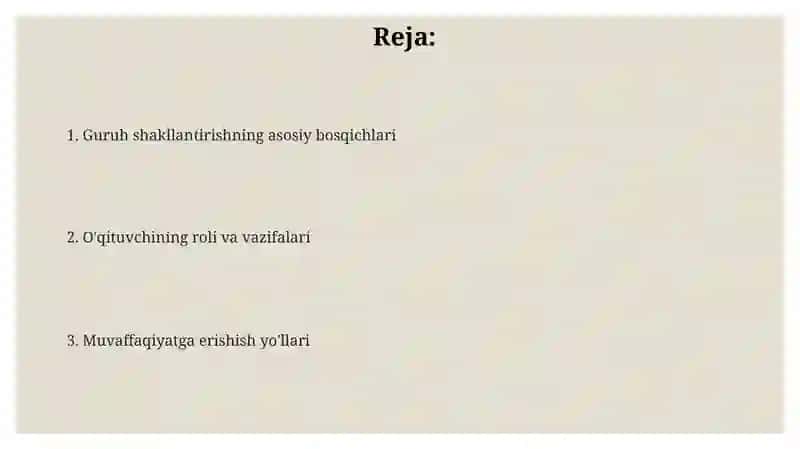 Boshlangʻich sinfda oʻquvchilar jamoasini shakllantirish bosqichlari 2
