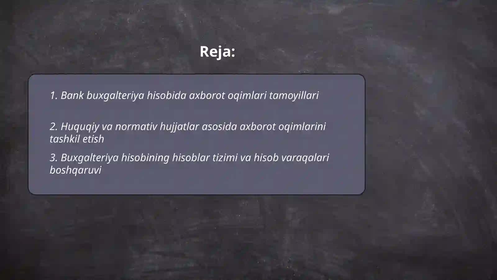 Bank buxgalteriya hisobida axborot oqimlarini tashkil etish 2
