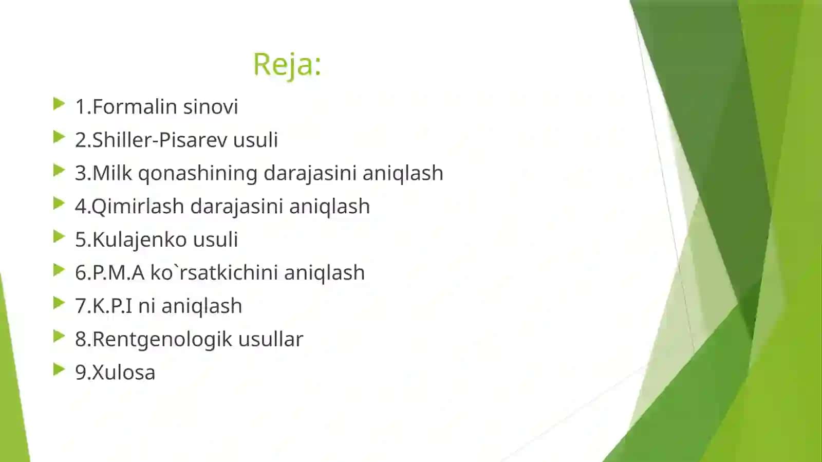 Parodont ko`rsatkichlarini aniqlash. 2