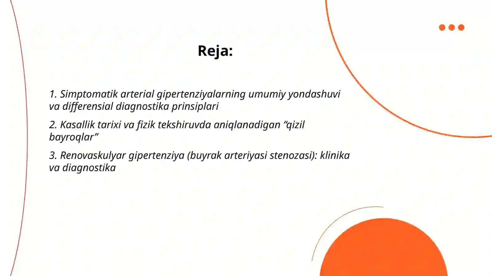 Simptomatik arterial gipertenziyalarning differensial diagnostikasi 2