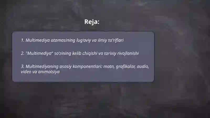 Multimediya so'zining ma'nosi va kelib chiqish tarixi 2
