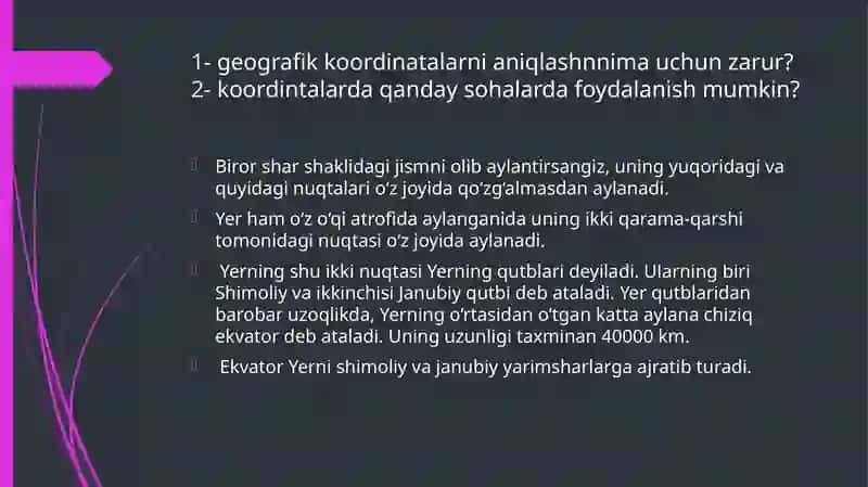 Geografik koordinatalar 2