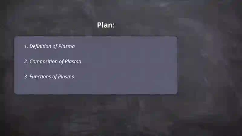 Plasma and its composition. Description and classification of muscle tissue 2