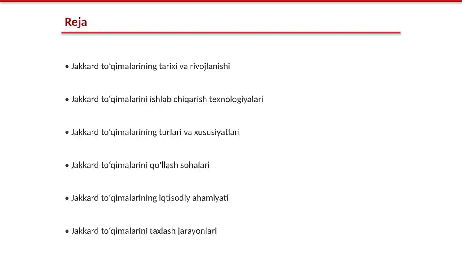 Jakkard to‘qimalarini taxlash bo‘yicha ma’lumotlar(to’qimachilik) 2