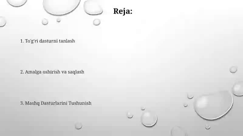 Mashq qildiruvchi dasturlar bilan ishlash 2