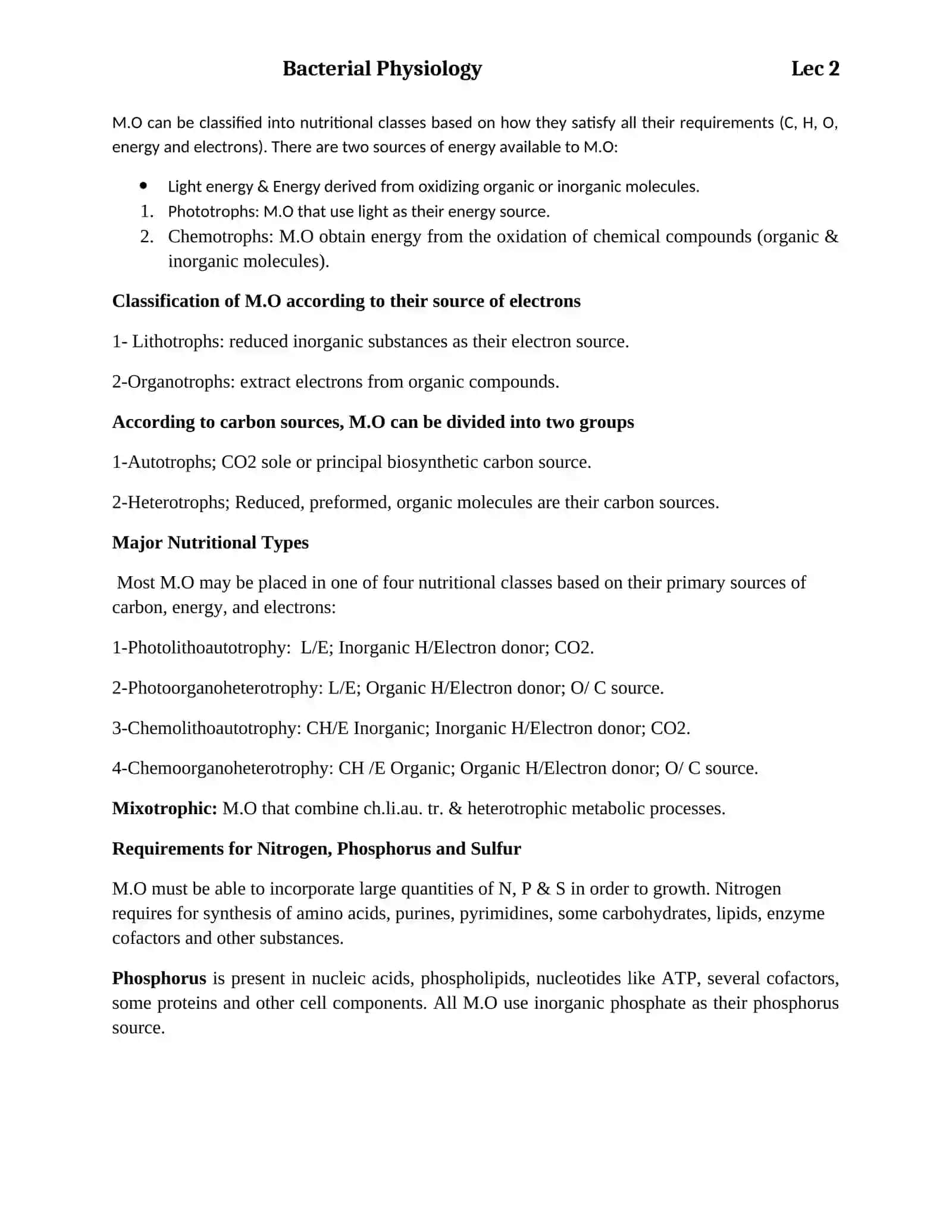 Bacterial Physiology Lec 2 2
