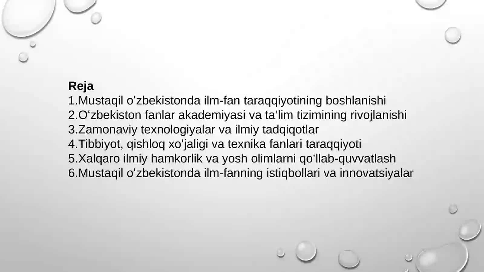 Mustaqil O'zbekistonda fan 2
