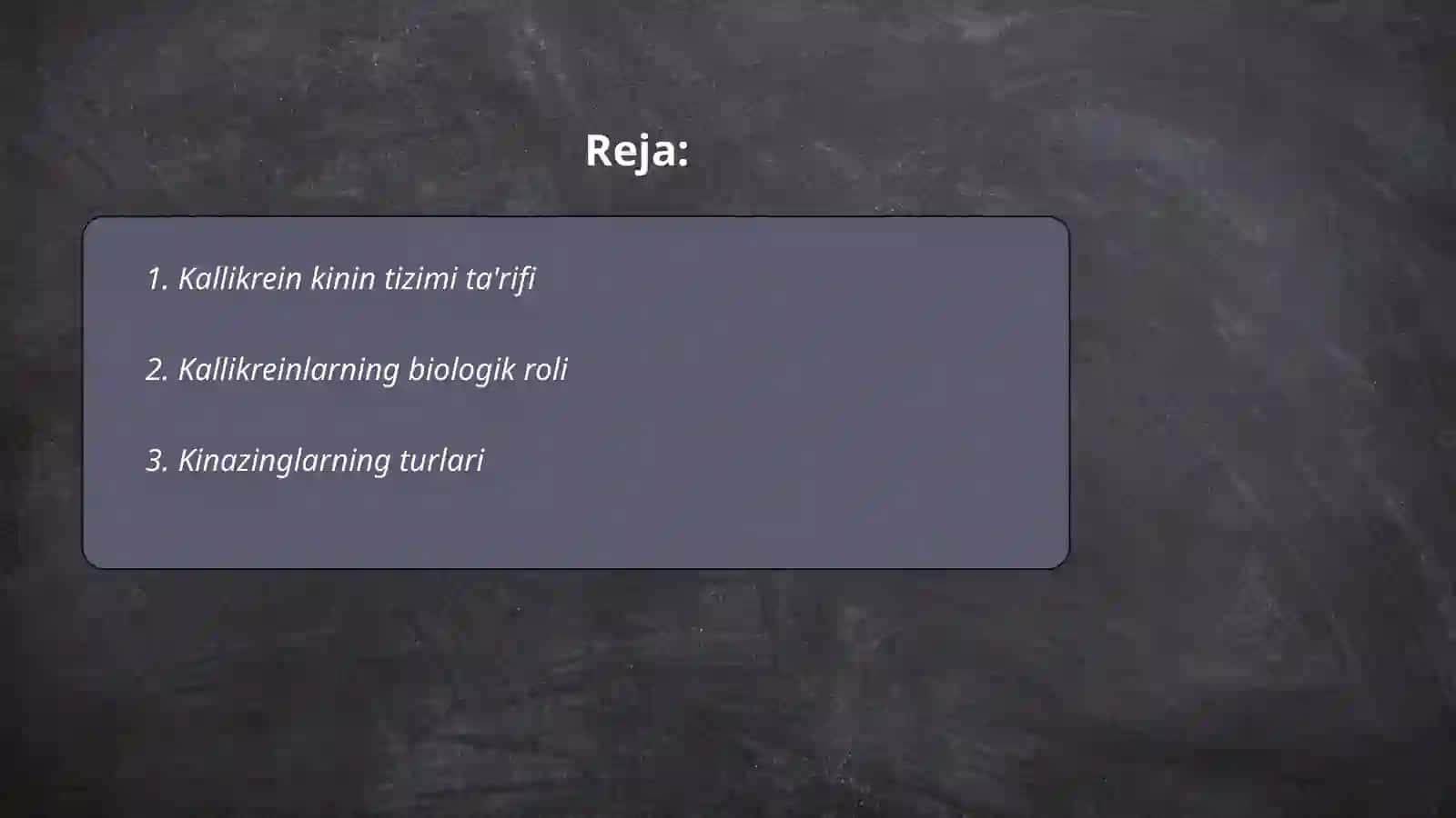 Kallikrein kinin tizimi va proteinopatiyalar 2