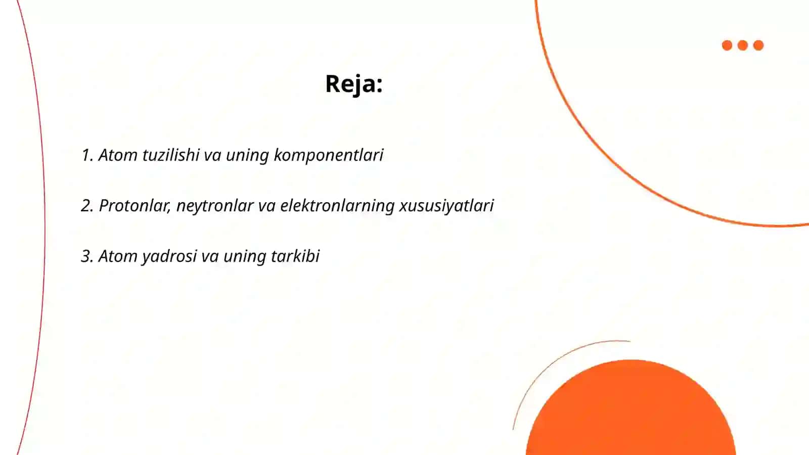Atom tuzilishi va D. I. Mendeleyevning davriy qonuni davriy sistemasi 2