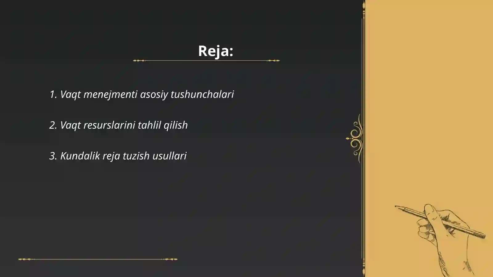 Vaqt menejmenti maqsadi va vazifalari 2