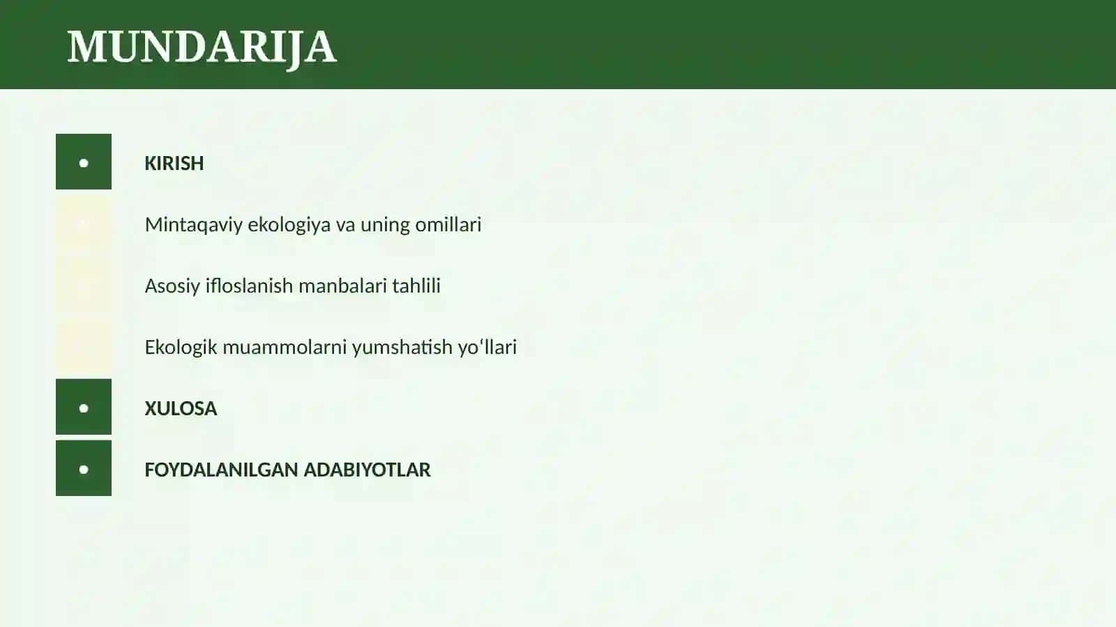 MINTAQAVIY EKOLOGIK MUAMMOLAR VA ULARNING KELIB CHIQISH SABABLARI 2