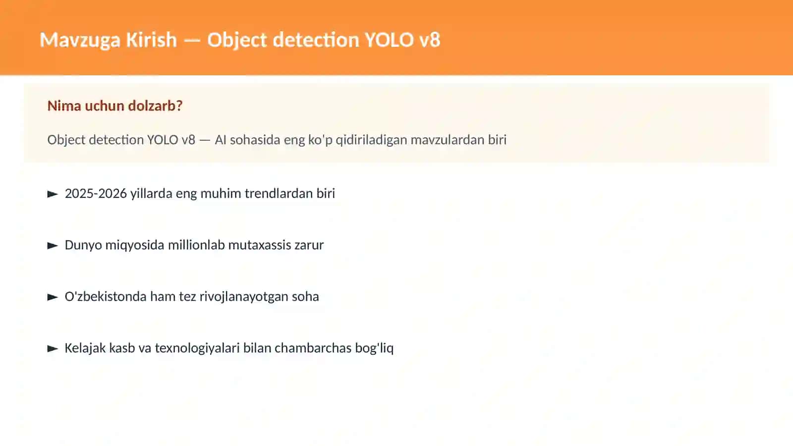 Object detection YOLO v8 2