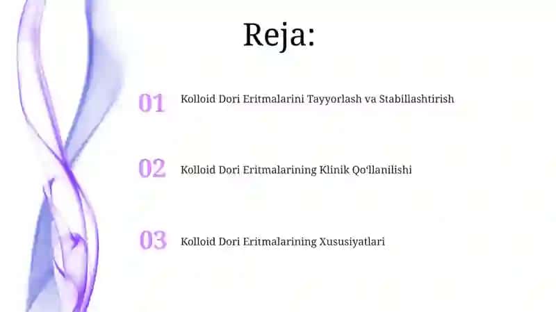 Kolloid Dori Eritmalarini Tayyorlash va Stabillashtirish 2