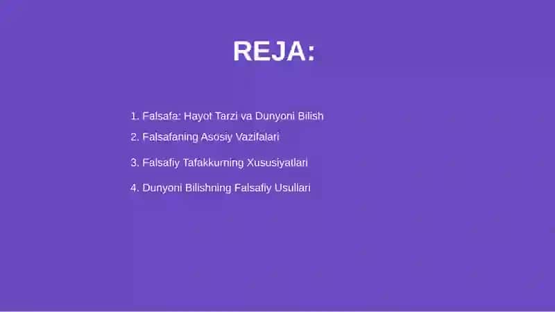 Falsafa hayot tarzi va dunyoni bilish tarzi 2