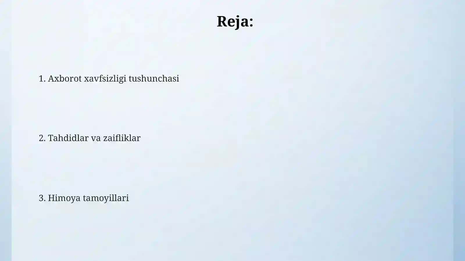 Axborot tizimlarida Axborotni himoya qilish usullari va vositalari 2