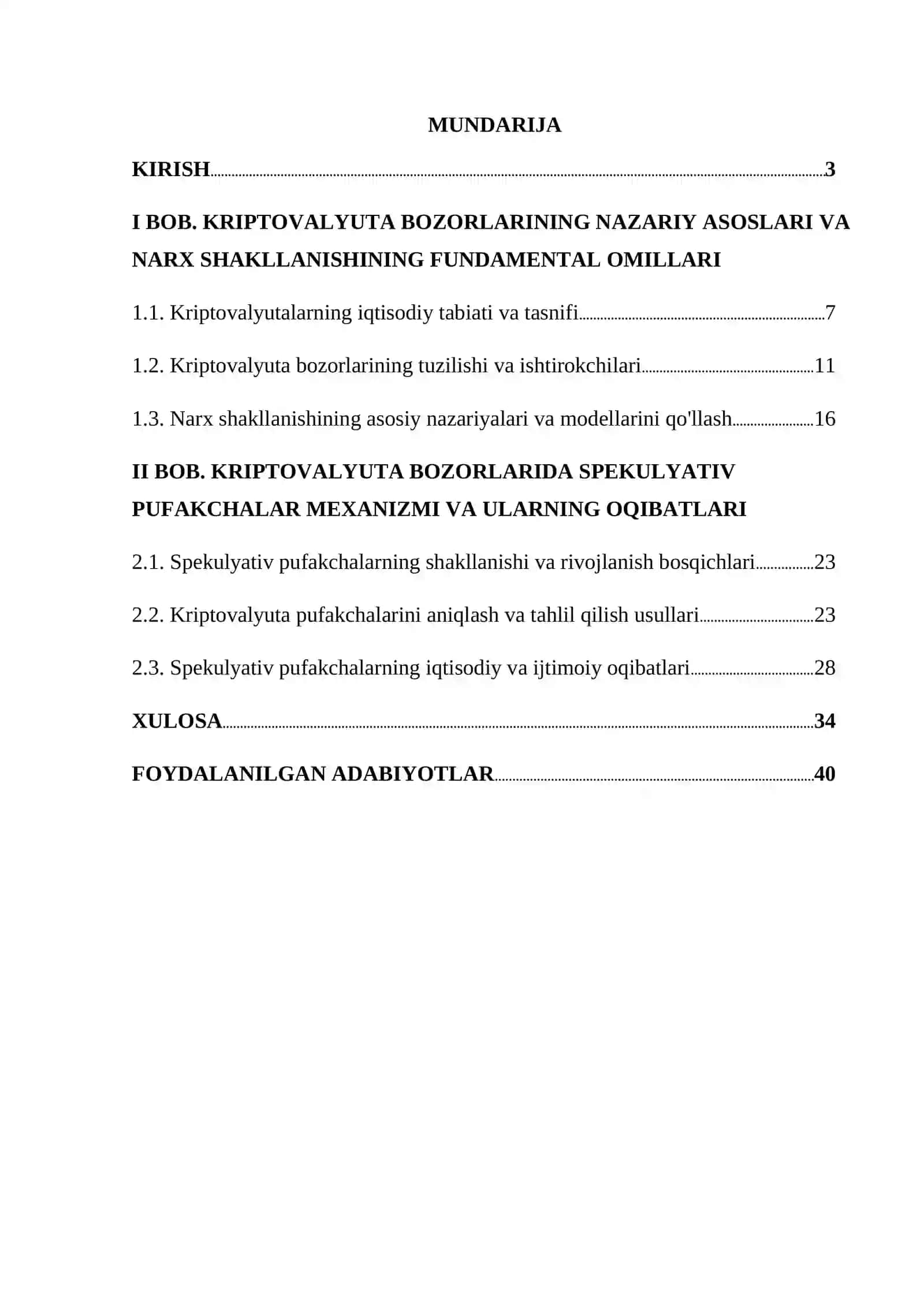 KRIPTOVALYUTA BOZORLARI: NARX SHAKLLANISHI VA SPEKULYATIV PUFAKCHALAR MEXANIZMI 2