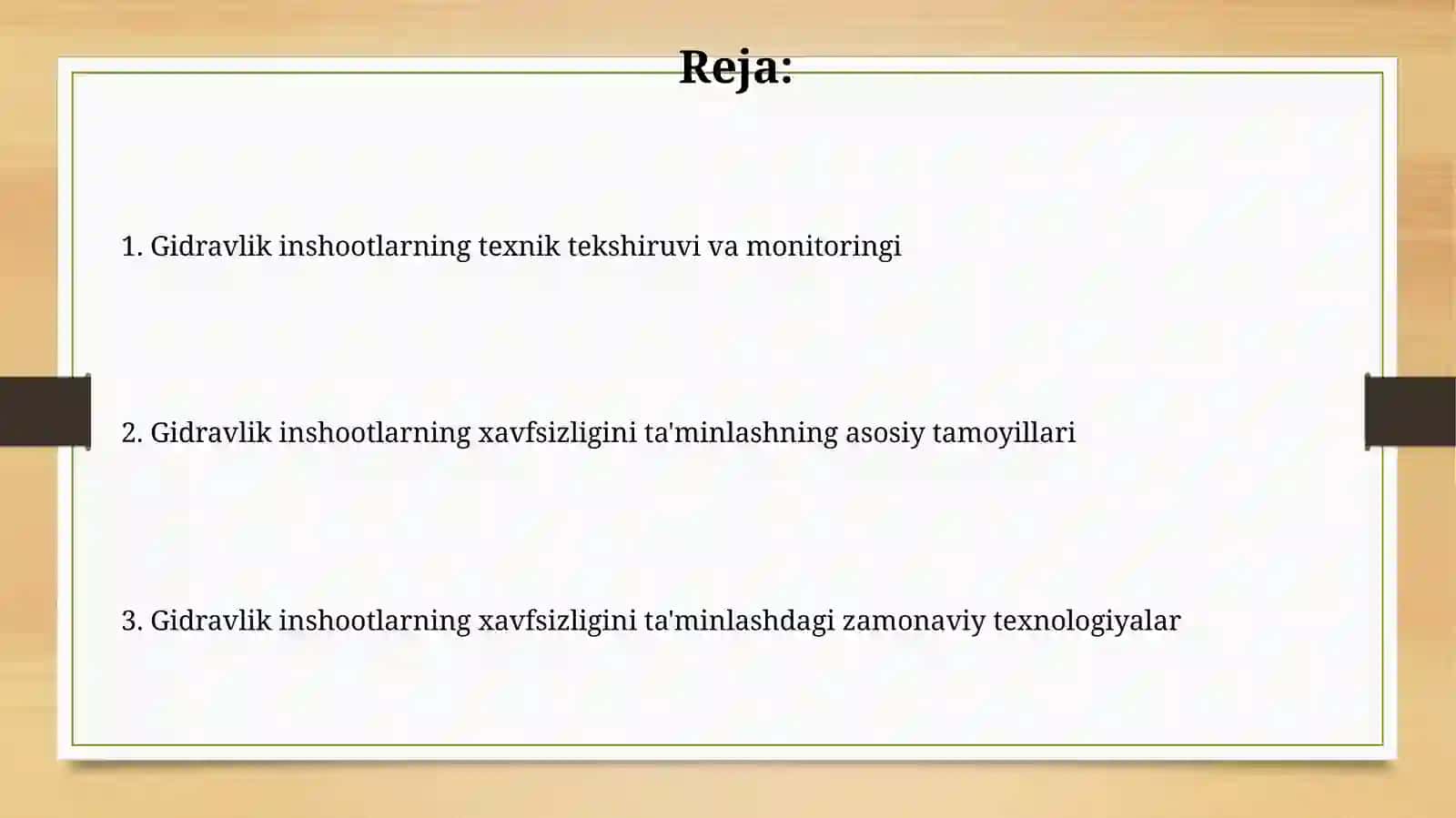 Gidrotexnik inshoatlar xavfsizligini taminlash 2