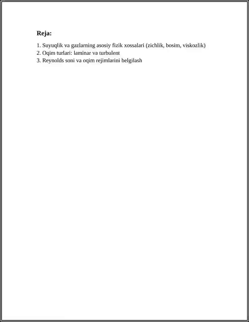 SUYUQLIK VA GAZLAR HARAKATI 2