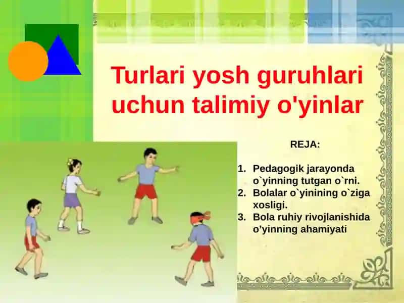 Elementarmatematika fanidagi o'yinlar 2