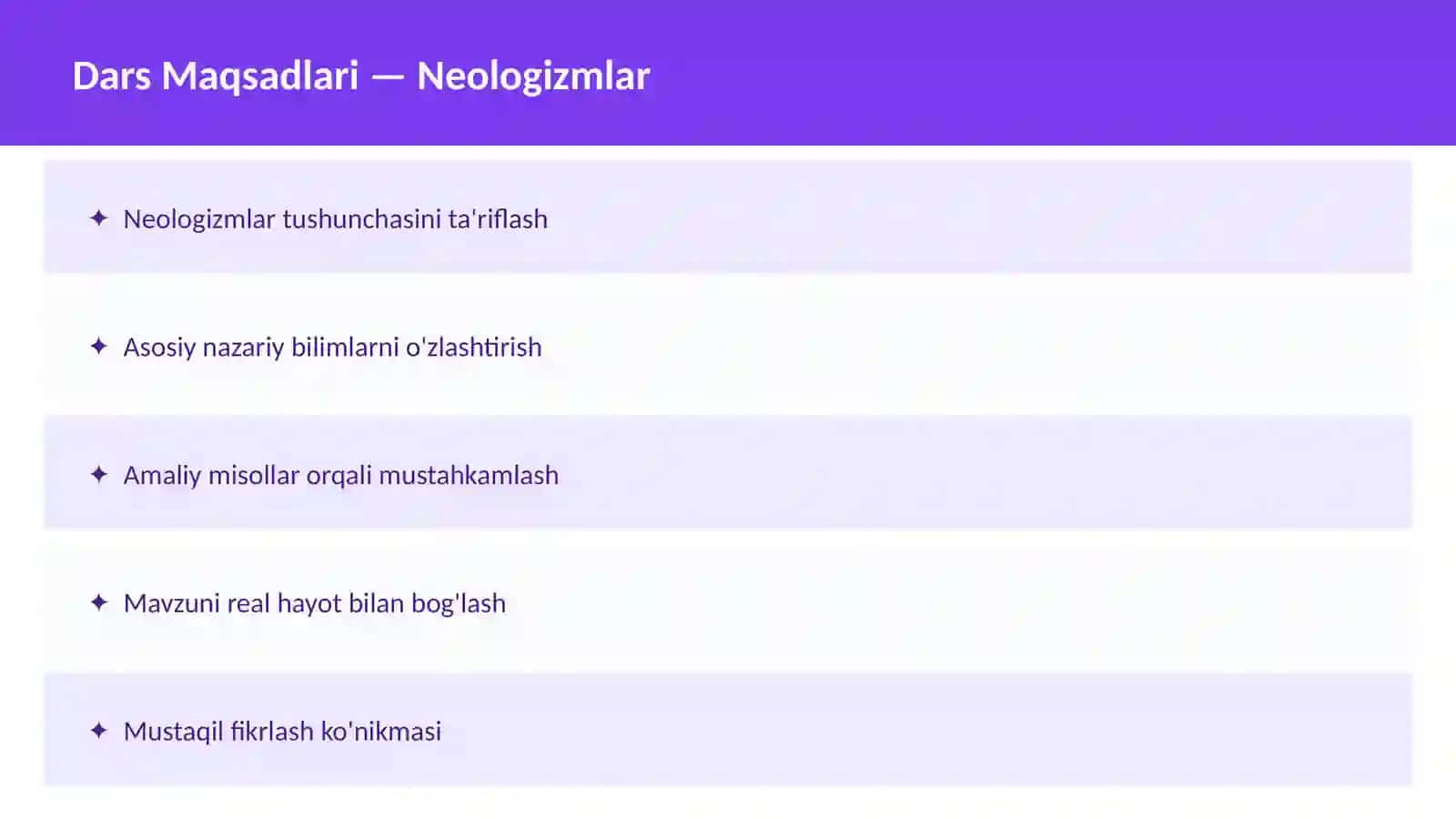 O'ZBEK TILI Arxaizmlar 2