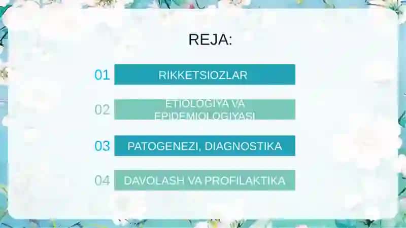 Rikketsiozlar. yuqumli kasalliklar 2