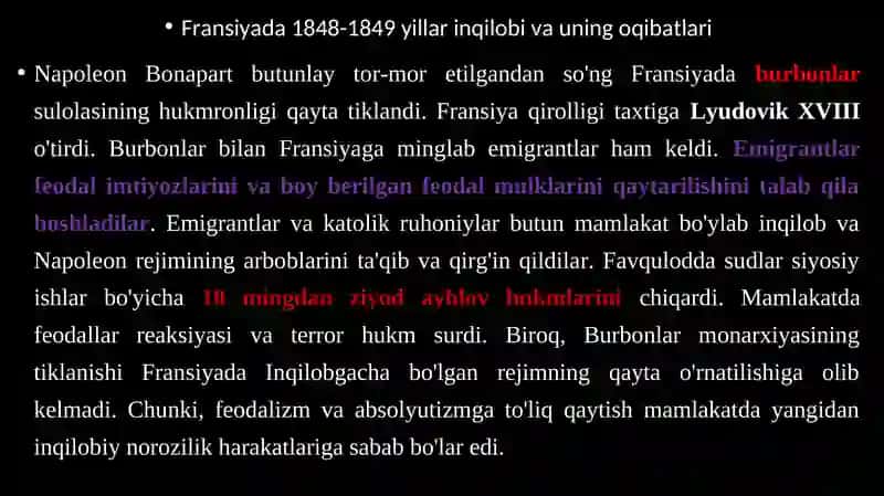 Yevropa davlatlari 1815-1850-yillarda 2