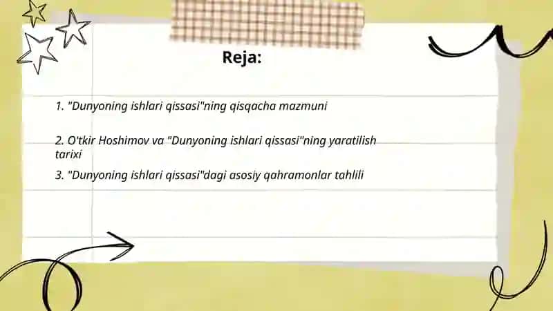Dunyoning ishlari qissasi 2