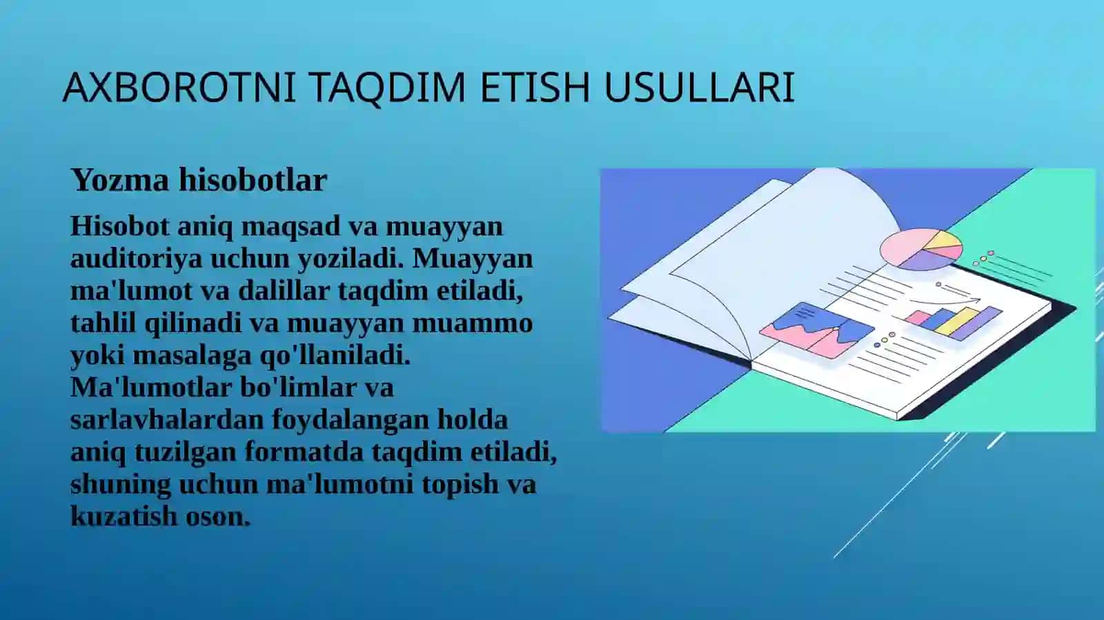 Axborotni taqdim etish usullari 2
